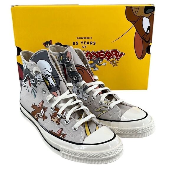Converse x Tom and Jerry Chuck 70 Limited Edition Hightop Sneakers Shoes Size 13 - Picture 3 of 13